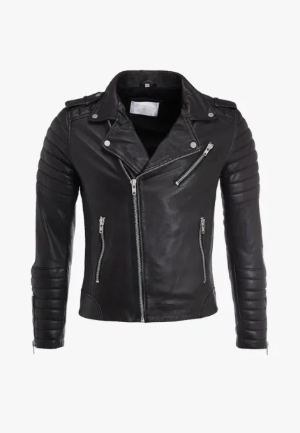 Men`s Black Leather Biker Jackets
